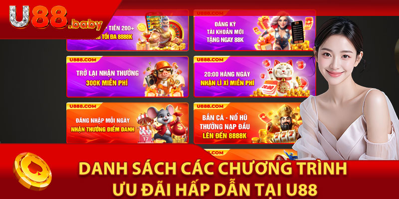 Danh Sách Các Chương Trình Ưu Đãi Hấp Dẫn Tại U88